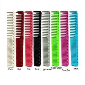 Premium Double Ended Straight Hair Comb for Beauty Industry Dense Sparse Teeth Non Deforming 332 Hair Capacity Plastic Handle