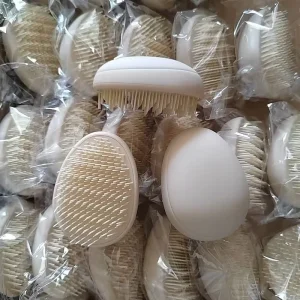 Premium Electric Compact Travel Hairbrush & Pocket Comb with Cushion ABS+TPR Bristles Egg Shape Salon Style Custom Box