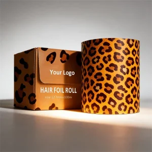 Premium Leopard Print Hairdressing Foil Roll with Custom Logo Packaging High Quality