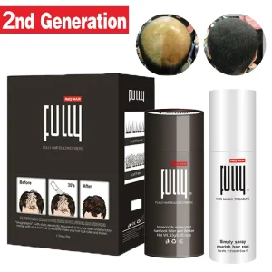 Premium Luxury Kit Make Hair Fuller Instant Cover Bald Spots Waterproof Hair Growth Powder Hair Fibers