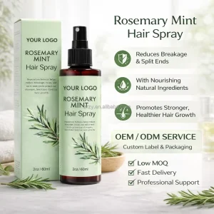 Prival Label Strengthen & Encourage Hair Growth Rosemary Mint Hair Spray Daily Hydration Strengthening Hair Spray