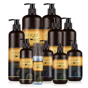 Private Label 100 % Pure Organic Anti dangdruff Moisturizing Hair Growth Argan Oil Shampoo and Conditioner Set