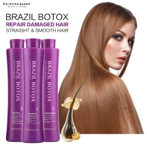 Private Label 1000ml*3 Formaldehyde-Free Keratin Treatment Kit for Damaged Hair Smoothing Protein ODM