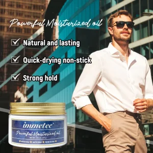 Private Label 100g Hair Pomade Matte Finish Water Soluble Hair Styling Wax Medium Hold Powerful Moisturized Oil Men’s Grooming