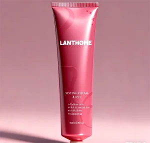 Private Label 4 in 1 Styling Cream Flyaways Curl Defining Non Greasy Smoothing Strong Hold Herbal Add Shine Slick Back Hair