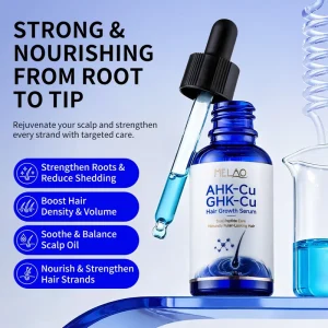 Private Label AHK-Cu GHK-Cu Copper Peptide Thicken Repair Damaged Hair Scalp Treatment Regrowth Anti-Hair Loss Hair Growth Serum