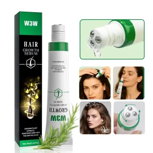 Private Label Bulk Natural Herbs Advance Hair Growth Serum Three Balls Roll on Hair Growth Serum