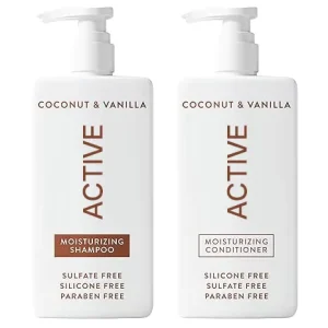 Private Label Coconut & Vanilla Active Moisturizing Shampoo and Conditioner Set
