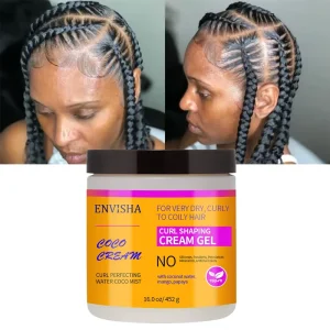 Private Label Coily Hair Shaping Cream Gel Braiding Hair Styling Gel for Black Women Curly Hair