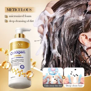Private Label Collagen Anti Dandruff Fluffy Shampoo Hair Care Refreshing Oil Control Nourishing Repairing Damage Nutrient