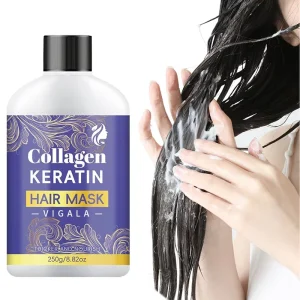 Private Label Collagen Keratin Hair Mask Infused Hair Repair Cream Bottle with Pump 250ML