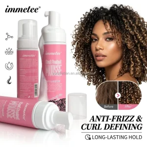 Private Label Curl Control Mousse for Dry Curly Hair 200ml Moisturizing Hair Styling Mousse Anti Frizz Curl Defining Foam