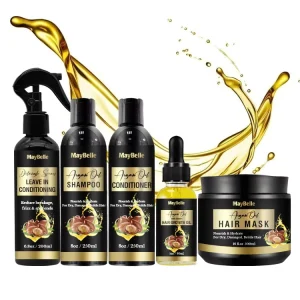 Private Label Curly Hair Collection Hair Shampoo Biotin Growth Oil Kit Frizz Control Hair Care Repair Set