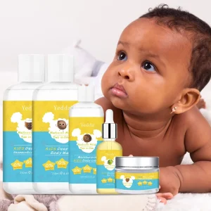 Private Label Customizable Detangling Set Smooth Moisturizing Baby Hair Care for Kids with Curly Black Hair Styling Products