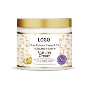 Private Label Customized Shea Butter Flaxseed Oil Curl Gel Strong Hold Moisturizing Styling Natural Hair Styling OEM Processing