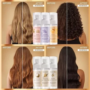 Private Label Daily Hair Care Styling Mist Spray Vanilla Rose Long Last Hair Perfume Spray Fragrance Hair Perfume for Women