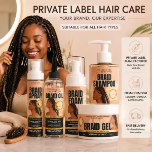 Private Label Edge Control Braid Shampoo Set Braid Care Products Kit Line for Black Women Personalized Hair Care Products