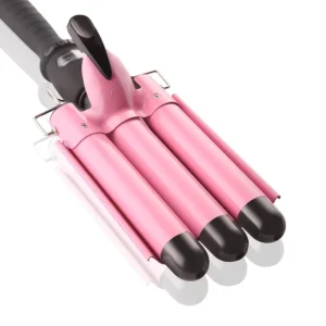 Private Label Electric LCD Display 3 Barrel 25mm Curling Iron & Deep Waver Hair Styling Tool with Universal Voltage