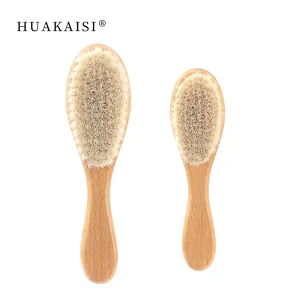 Private Label Foldable Wooden Scalp Massage Texture Hairbrush Soft Boar Bristle Hair Styling Beard Grooming Wave Brush
