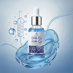 Private Label GHK Cu AHK Cu Hair Serum 1% Blue Copper Peptides Serum for Hair Growth Anti Hair Loss Scalp Care OEM ODM