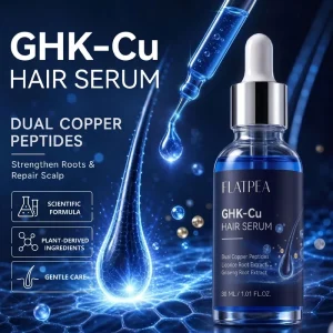 Private Label GHK Cu Hair Serum Lightweight Scalp Serum with Dual Copper Peptides Daily Hair & Scalp Use Cosmetic Product