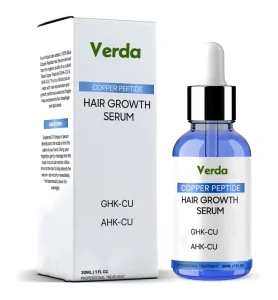 Private Label Ghk Cu Hair Serum Topical Improve Follicular Proliferation Anti Loss Hair Growth 99% Blue Copper Peptide Serum