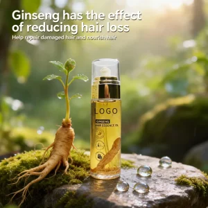 Private Label Ginseng Fast Hair Growth Oil Organics Scalp Hair Loss Treatment Strengthening Leave In Hair Essential Oil