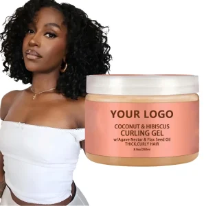 Private Label Hair Curl Defining Cream Moisture Shea Butter & Flaxseed Oil Styling Cream Shape Hydrate Add Shine Curl Hair Cream