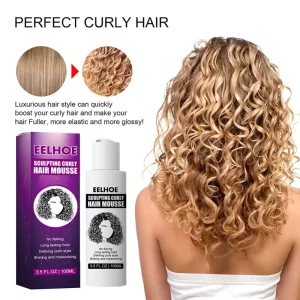 Private Label Hair Mousse Styling Foam Anti Frizz Strong Fast Styling Lasting Ladies Organic Curly Hair Mousse for Curly
