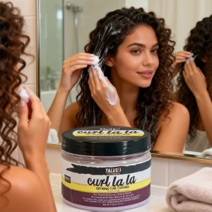 Private Label Hair Styling Elastic Cream Moisturizing Hair Elastic Cream Anti Frizz Curl Defining Cream for Color Treated Hair
