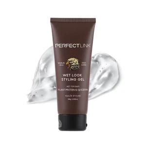Private Label Hair Styling Gel Long Lasting Non Flaky Wet Look Strong Hold Vegan Herbal Texturizing Effect
