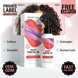 Private Label Hair Styling Spray Leave in Conditioner Styling Hair Care Products Curl Texture Heat Protectant Hair Hold Spray