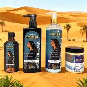 Private Label Hair Treatment Nourishing Anti hair Loss Moroccan Argan Oil Shampoo Conditioner Hair Care Set