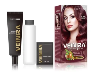 Private Label Herbal Hair Color Cream Permanent Ammonia Free Dye in Tubes with Natural Ingredients Cosmetic Grade for Home Use