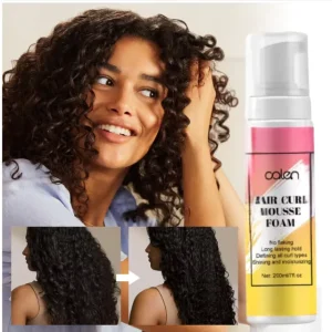 Private Label Herbal Hair Styling Mousse Vegan Strong Hold and Curl Enhancing with Shine Natural Texturizing Effect