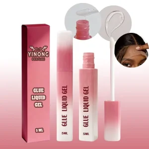Private Label Invisible Finish Strong Hold Glueless Liquid Gel Portable 5ml Hair Styling Edge Control Gel Lace Glue Liquid Gel