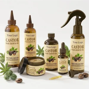Private Label Korean Organic Rosemary Mint Caffeine Essential Oil with Biotin Men Pure Jamaican Black Castor Oil for Hair Growth
