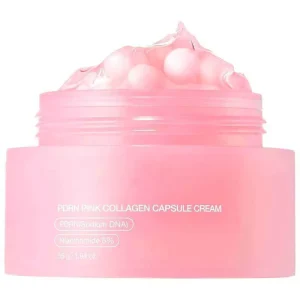 Private Label Korean Style Skin Care Moisturizing Lightweight Face Cream PDRN Pink Collagen Capsule Cream