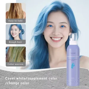 Private Label Long Lasting Permanent Colorful Sweatproof Plant Hair Color Cream Dye Based Foam Spray Tint Hair Dye Mousse
