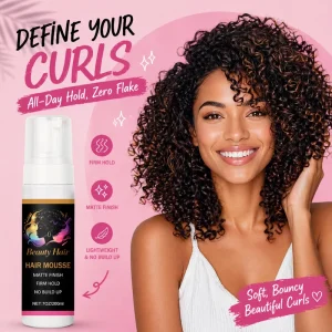 Private Label Long lasting Hold Organic Styling Mouss for Curls Define and Shape Flyaways Hair Curling Foam Mousse
