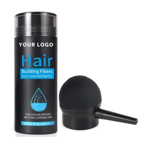 Private Label Low MOQ Natural Formula Black Dark Brown Hair Building Fibers for Thinning Hair