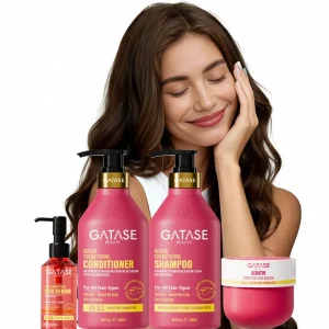 Private Label Moisturizing Hair Care Set Sulfate Free Keratin Curl Treatment Organic Anti Frizz Repair Damaged Curl Repair Cream