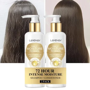 Private Label Natural Gentle Hair Care Cleanser Anti Aging Replenishing Moisturizing Anti Dandruff Shampoo and Conditioner Set