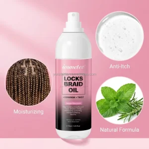 Private Label Natural Hair Care Locks Braid Oil Anti Itch Scalp Treatment Spray Moisturizing Locs Braid Sheen Spray