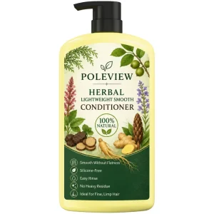 Private Label Natural Herbal Lightweight Smooth Conditioner with Smooth Anti Frizz Root Freshness Support