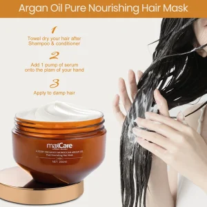 Private Label Natural Hydration Hair Repair Mask with Organic Keratin & Argan Oil for Dry Damaged and Frizzy Hair