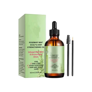 Private Label Natural Multipurpose Oil Hair Growth Scalp Serum Rosemary Essential Oil With Brush