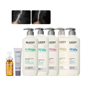 Private Label Natural Shampoo for Hair Regrowth Anti Itching Anti Dandruff Organic Shampoo and Conditioner