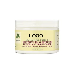 Private Label Natural Shea Butter Jamaican Black Castor Oil Detangler Strengthen Leave in Conditioner
