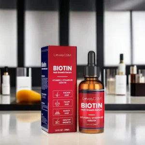 Private Label OBM Scalp Treatment Hair Oil Anti Hair Loss Ginseng and Vitamin B Biotin Serum Promotes Hair Regrowth Care